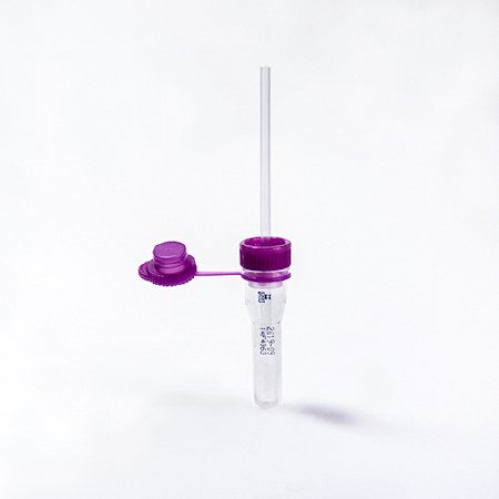 Ram Scientific Safe-T-Fill Capillary Blood Collection Tube Whole Blood Tube K2 EDTA Additive 10.8 X 46.6 mm 200 µL Purple Attached Cap Plastic Tube - 77051