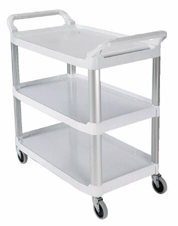 Lagasse Rubbermaid Utility Cart 20 X 40.625 X 37.81 Inch 3 Shelves Specify Color When Ordering - RCP4091BLA