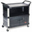 Lagasse Xtra Utility Cart Aluminum / Plastic 20.75 X 40.625 X 37.875 Inch 3 Shelves Black - RCP4095BLA
