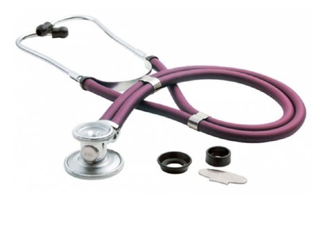 Adscope - Sprague Stethoscope Burgundy 2-Tube 22 Inch Tube Double-Sided Chestpiece - 641BB
