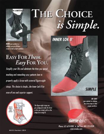 Core Products Inner Lok 8 Ankle Support Small Figure-8 Strap Left or Right Foot - AKL-6335-BK-SML