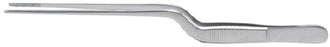 Miltex - Dressing Forceps Jansen 6-1/4 Inch Length OR Grade German Stainless Steel NonSterile NonLocking Bayonet Handle Straight Extra Delicate Serrated 2 mm Wide Jaws - 19-371