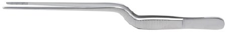 Miltex - Dressing Forceps Jansen 6-1/4 Inch Length OR Grade German Stainless Steel NonSterile NonLocking Bayonet Handle Straight Extra Delicate Serrated 2 mm Wide Jaws - 19-371