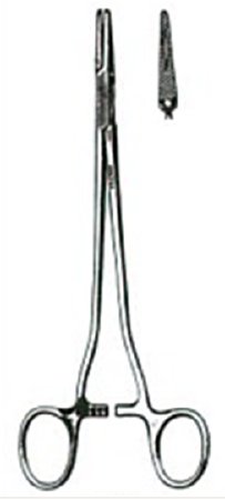 Miltex Needle Holder 7-1/8 Inch Serrated Jaws Finger Ring Handle - 35278