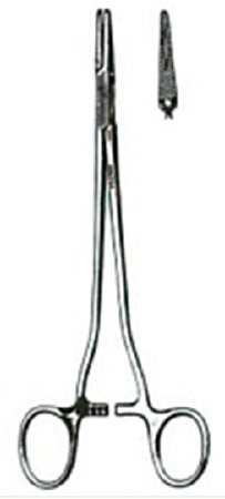 Integra Lifesciences - Needle Holder 7-1/8 Inch Length Serrated Jaws Finger Ring Handle - 8-96