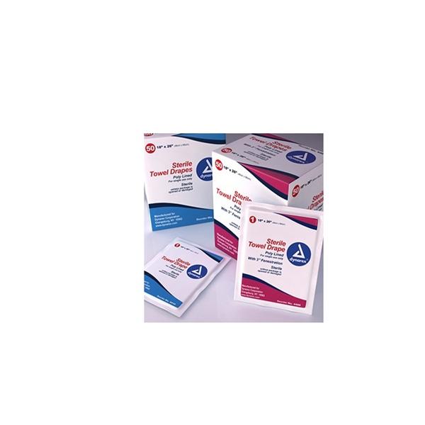 Dynarex Corporation Drape Minor Procedure Tissue/Poly/Tissue 18X26" Blue Disposable Sterile 300/Ca - 4410