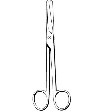Sklar Merit Dissecting Scissors Mayo 6-3/4 Inch Length Office Grade Stainless Steel NonSterile Finger Ring Handle Straight Blunt/Blunt - 97-321