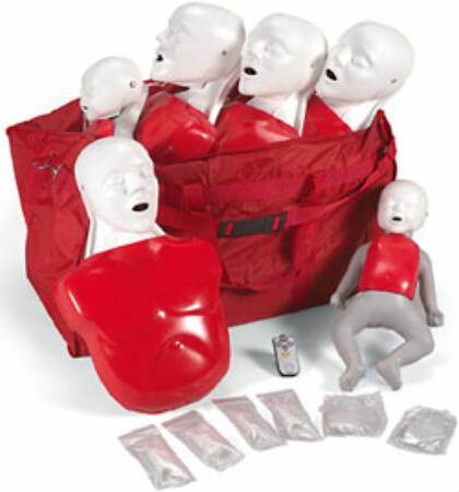 Life/form Basic Buddy - CPR Manikin Convenience Pack Four Basic Buddies, Two Baby Buddies, Six Lung Installation Tools, 40 Basic Buddy Lung Bags, 20 Baby Buddy Lung Bags, and Carrying Bag - LF03732