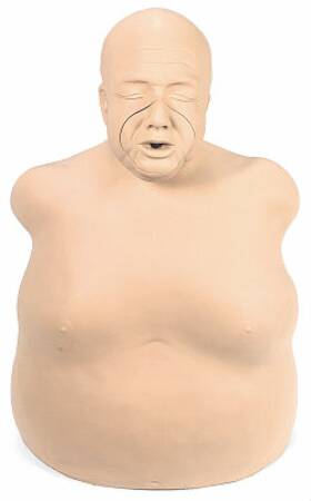 Nasco Life/Form Fat Old Fred Manikin Male Adult Three Mouth/Nose Pieces, Three Disposable Lung/Airway Systems, and a Convenient Carrying Bag - LF03750