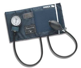 Mabis Healthcare Precision Aneroid Sphygmomanometer Pocket Style Hand Held 2-Tube Large Adult Size Arm - 01-140-016
