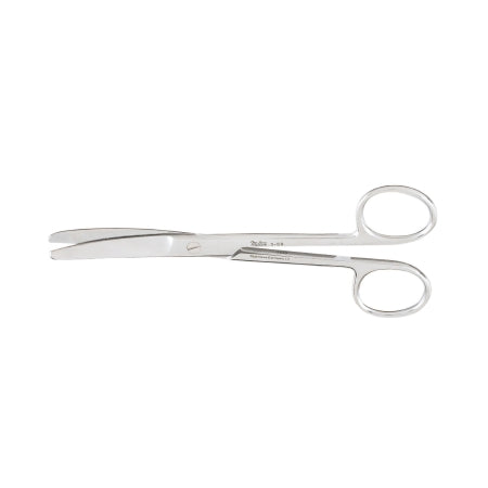 Miltex - Operating Scissors 5-1/2 Inch Length OR Grade German Stainless Steel NonSterile Finger Ring Handle Curved Blade Blunt Tip / Blunt Tip - 5-56