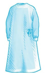 Cardinal Astound Poly Reinforced Surgical Gown with Towel Large Unisex AAMI Level 4 Sterile Blue - 9010