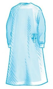 Cardinal Astound Poly Reinforced Surgical Gown with Towel X-Large Unisex AAMI Level 4 Sterile Blue - 9040