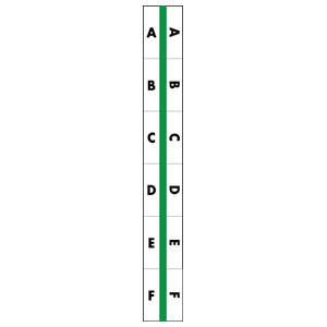Tabbies Printed Index Tabs 1" Computer Tabs 'A-Z", Green - 1"W - 1/2", 10 pack per Box - 58320