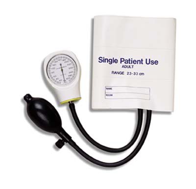 Mabis Healthcare Mabis Aneroid Sphygmomanometer Pocket Style Hand Held 2-Tube Adult Size Arm - 06-148-191
