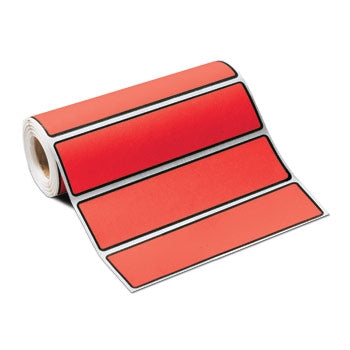 Carstens Wide-Trak Blank Label Multipurpose Label Without Legend Red 1-3/8 X 5-3/8 Inch - 1645-05
