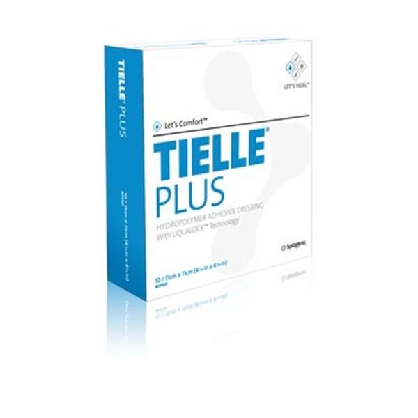Systagenix Wound Management Dressing Wound Tielle Plus Hydrplmr Fm 5-7/8X7" Adhesive Super Absorbent 5X5/Bx - MTP502