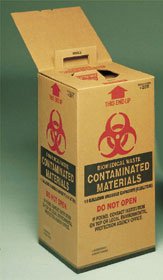 Safe-T-Tainer - Biohazard Waste Container 12 X 24 X 12 Inch 11 Gallon Brown Horizontal / Vertical Entry Without Lid - 10-2011