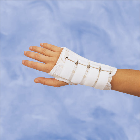 Deroyal - Cock-Up Wrist Brace DeRoyal Canvas Right Hand White Large - 5058-04