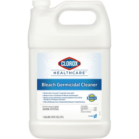 Clorox HealthcareBleach Germicidal - Surface Disinfectant Cleaner Refill Manual Pour Liquid 1 gal. Jug Fruity Floral Bleach Scent NonSterile - 68978