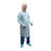 Precept Medical Products Gown Protective Universal Blue Polyethylene 75/Ca - 8572