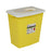 SharpSafety - Chemotherapy Waste Container 18-3/4 H X 18-1/4 W X 12-3/4 D Inch 12 Gallon Yellow Base / White Lid Vertical Entry Gasketed Sliding Lid - 8934