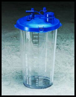 Medi-Vac Guardian - Suction Canister 2000 mL Shut-Off Valve / Locking Lid - 65651-220
