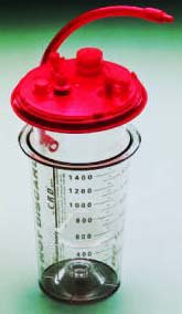 Medi-Vac CRD - Suction Canister Liner 1000 mL Shut-Off Valve / Locking Lid - 65651-510