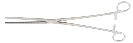 Miltex Miltex Hemostatic Forceps Rochester-Pean 12 Inch OR Grade Stainless Steel (German) NonSterile Ratchet Lock Finger Ring Handle Straight Serrated Tip - 7-130