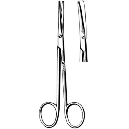 Sklar - Dissecting Scissors Metzenbaum-Lahey 6 Inch Length OR Grade Stainless Steel NonSterile Finger Ring Handle Curved Blunt Tip / Blunt Tip - 22-1057