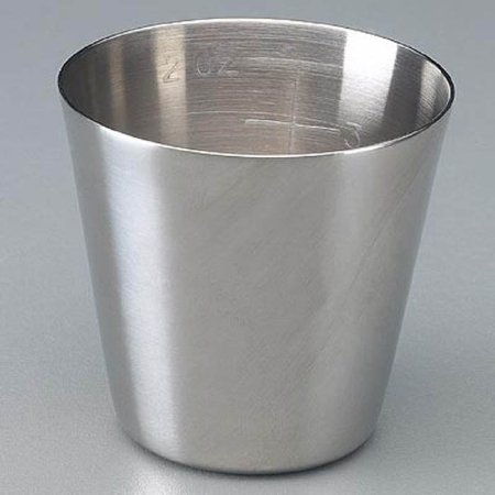 Sklar - Graduated Medicine Cup 2 oz. Silver Stainless Steel Reusable - 10-1675