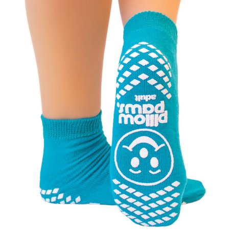 Pillow Paws - Slipper Socks One Size Fits Most Teal Ankle High - 1096