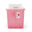SharpStar In-Room - Sharps Container 16-1/2 H X 13-3/4 W X 6 D Inch 3 Gallon Translucent Red Base / Translucent Lid Horizontal Entry Counter Balanced Door Lid - 8537SA
