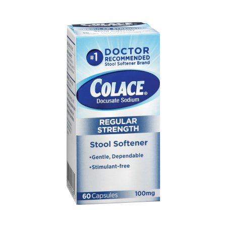 Colace - Stool Softener Capsule 60 per Bottle 100 mg Strength Docusate Sodium - 67618010160