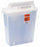 SharpStar In-Room - Sharps Container 16-1/2 H X 13-3/4 W X 6 D Inch 3 Gallon Translucent Red Base / Translucent Lid Horizontal Entry Counter Balanced Door Lid - 8536SA
