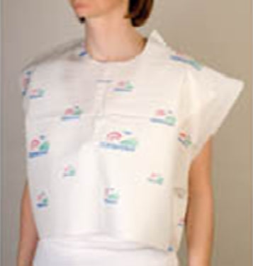 Graham Medical Products Exam Cape Seascape Print One Size Fits Most Front / Back Opening Without Closure Unisex - 70270N