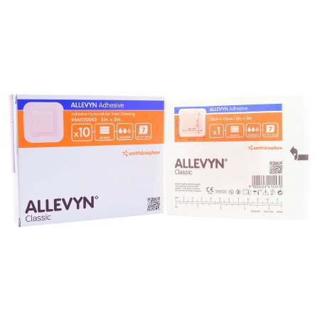 Allevyn Adhesive - Foam Dressing 3 X 3 Inch Square Adhesive with Border Sterile - 66020043