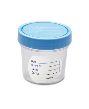 Medline - Specimen Container 120 mL (4 oz.) Screw Cap Poly Bagged Sterile / Sterile Fluid Path - DYND30330