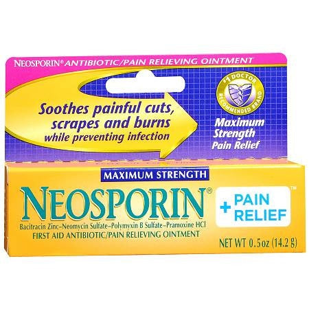 J & J Sales Neosporin + Pain Relief First Aid Antibiotic with Pain Relief 0.5 oz. Cream Tube - 501371205