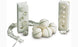Medical Action Industries - Surgical Tonsil Sponge X-Ray Detectable Cotton 1 Inch Diameter 5 Count Card Sterile - 7201