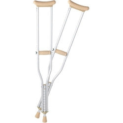 Apex-Carex Healthcare Push Button Underarm Crutches Aluminum Frame Adult 250 lbs. Weight Capacity - FGA976C0 0000