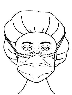Fog Shield - Surgical Mask Anti-fog Tape Pleated Tie Closure One Size Fits Most Green NonSterile Not Rated Adult - 65-3321