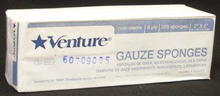 Venture - Gauze Sponge Gauze 12-Ply 2 X 2 Inch Square NonSterile - 908294
