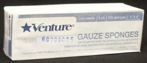 Tidi Products Venture Gauze Sponge Gauze 12-Ply 3 X 3 Inch Square NonSterile - 908293