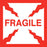 Tabbies "FRAGILE", (White) - 4" H x 4" W, 500 per Roll - 43577