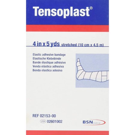 Tensoplast - Elastic Adhesive Bandage 4 Inch X 5 Yard Medium Compression No Closure Tan NonSterile - 02601002