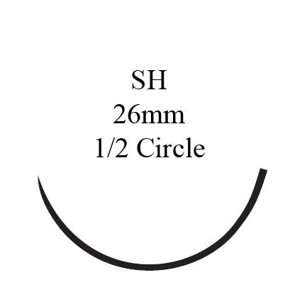 Perma-Hand - Suture with Needle Nonabsorbable Coated Black Suture Braided Silk Size 3 - 0 30 Inch Suture 1-Needle 26 mm Length 1/2 Circle Taper Point Needle - K832H