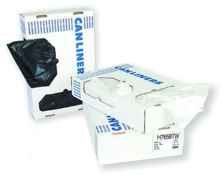 Saalfeld Redistribution Heritage Trash Bag Super Tuf Duty 40 - 45 gal. White LLDPE 0.90 Mil. 40 X 46 Inch Twist Tie Flat Pack - H8046TW