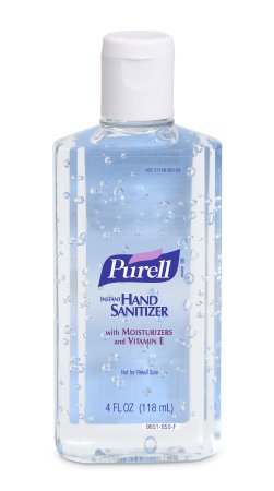 GOJO Purell Hand Sanitizer 4.25 oz. Ethyl Alcohol Gel Bottle - 9651-24