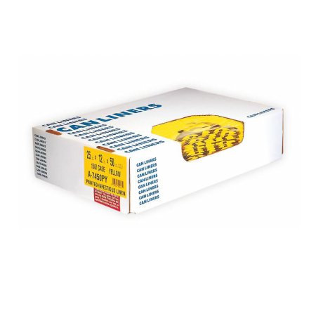 RJ Schinner Co - Chemotherapy Linen Bag 40 to 45 gal. Yellow Bag Polyethylene 40 X 46 Inch - A8046PY